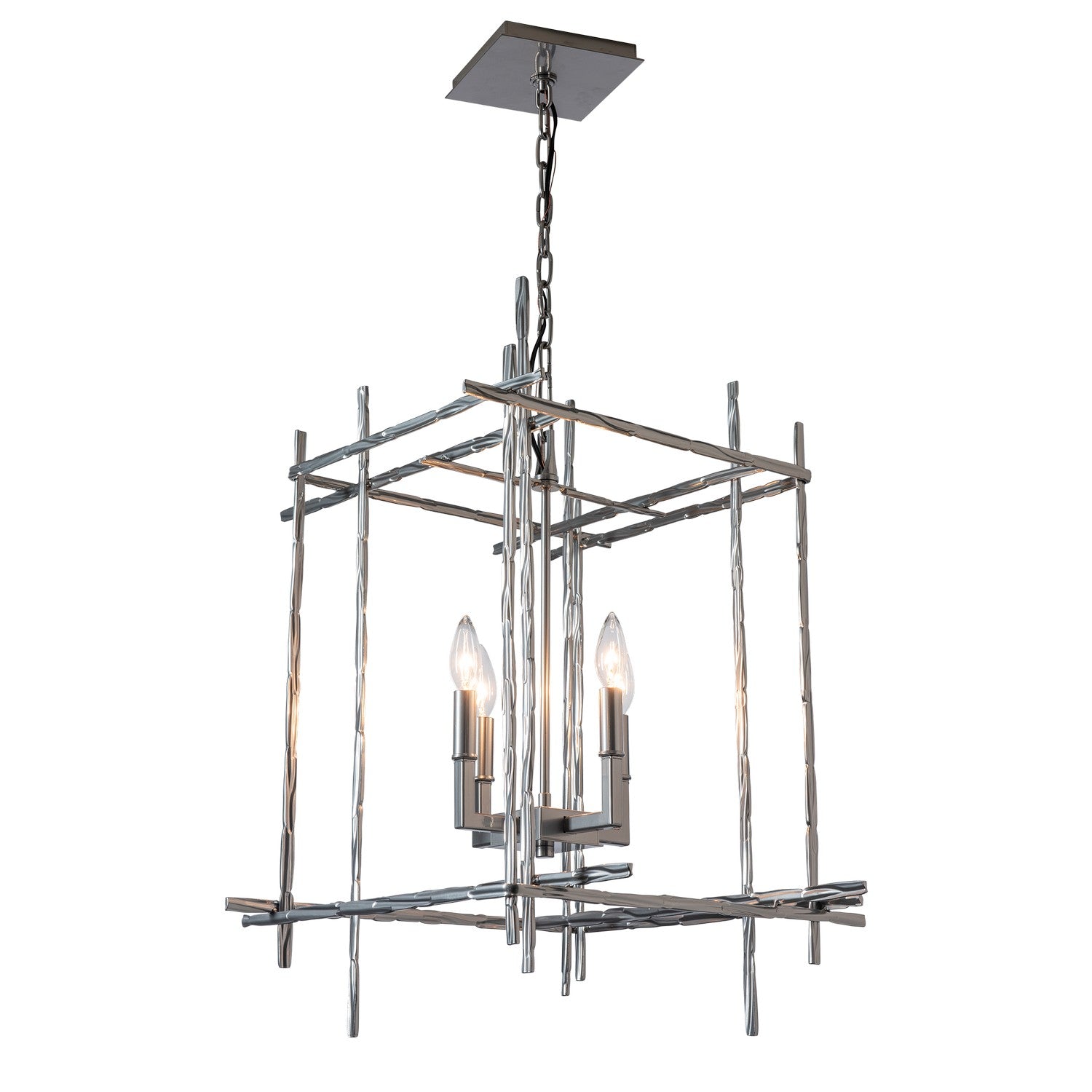 Hubbardton Forge - 101316-SKT-85 - Four Light Chandelier - Tura - Sterling