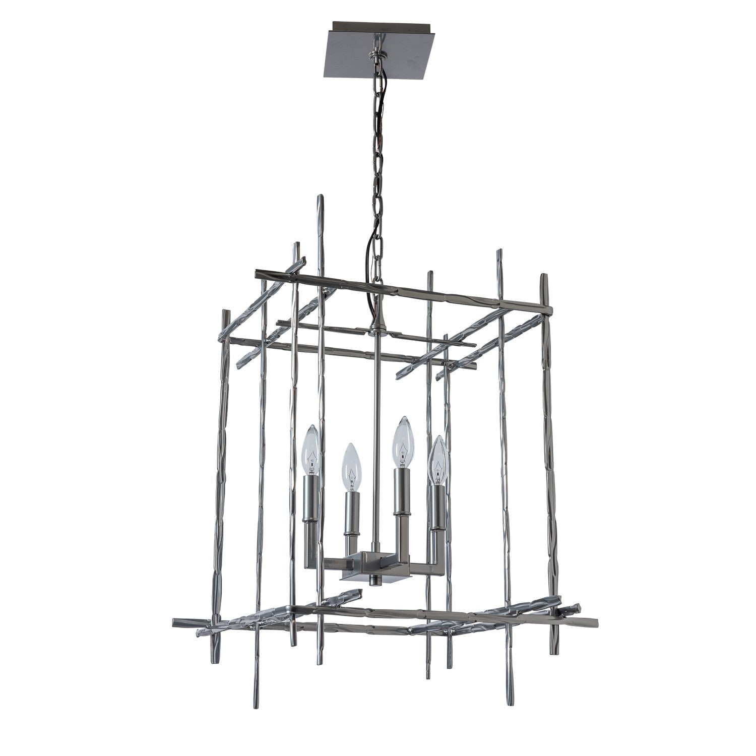 Hubbardton Forge - 101316-SKT-85 - Four Light Chandelier - Tura - Sterling