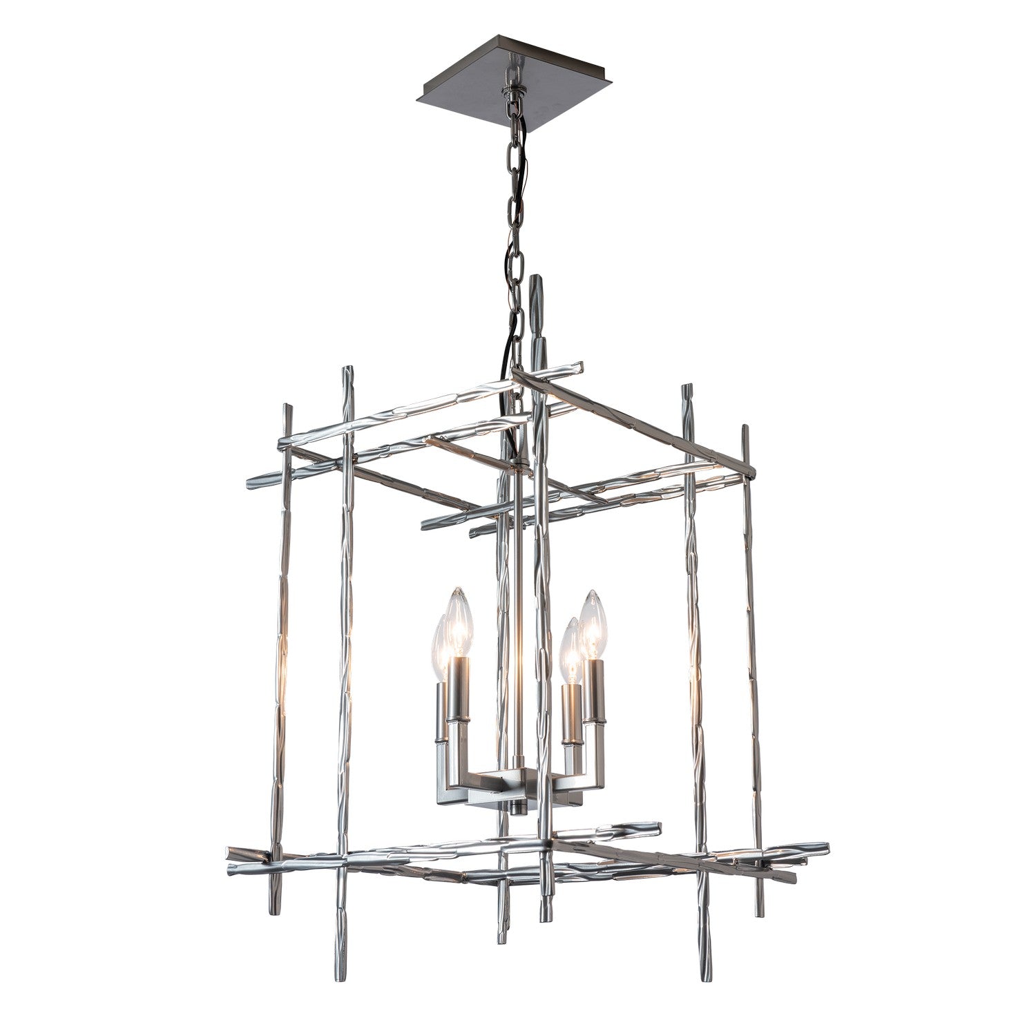 Hubbardton Forge - 101316-SKT-85 - Four Light Chandelier - Tura - Sterling