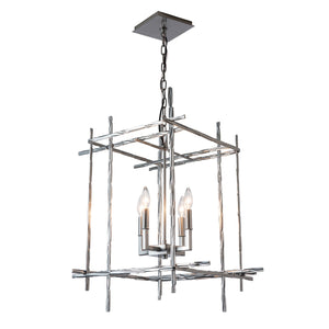 Hubbardton Forge - 101316-SKT-85 - Four Light Chandelier - Tura - Sterling