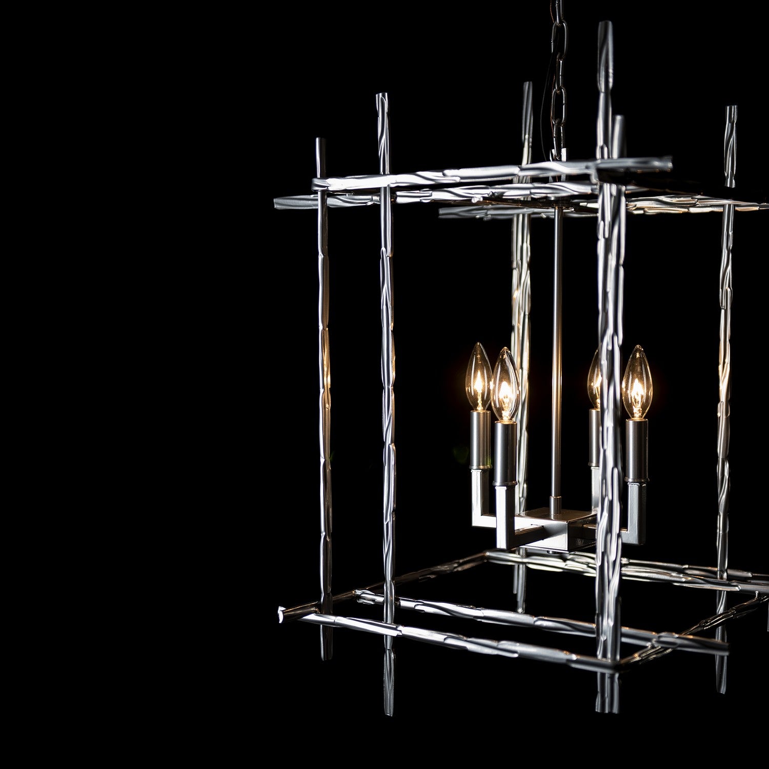 Hubbardton Forge - 101316-SKT-85 - Four Light Chandelier - Tura - Sterling