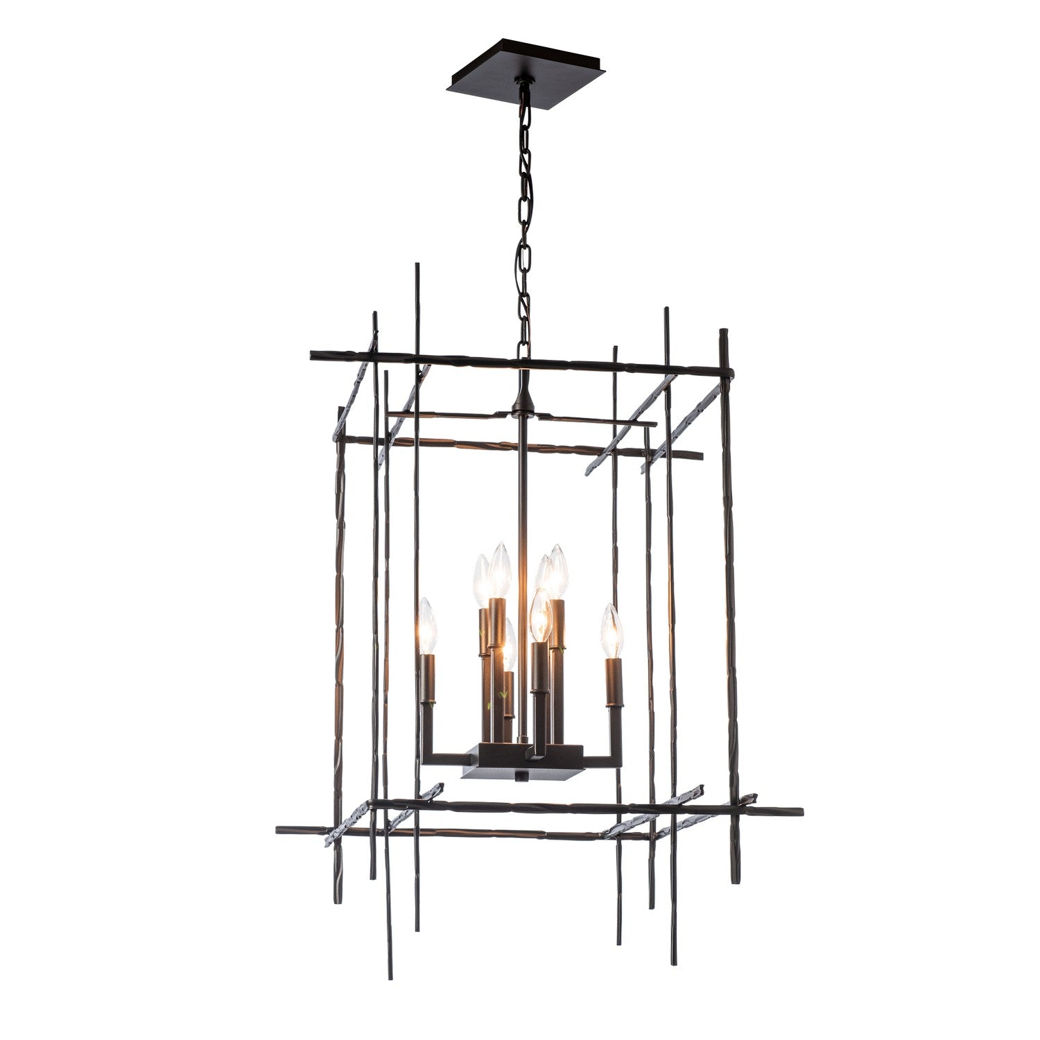 Hubbardton Forge - 101317-SKT-14 - Eight Light Chandelier - Tura - Oil Rubbed Bronze