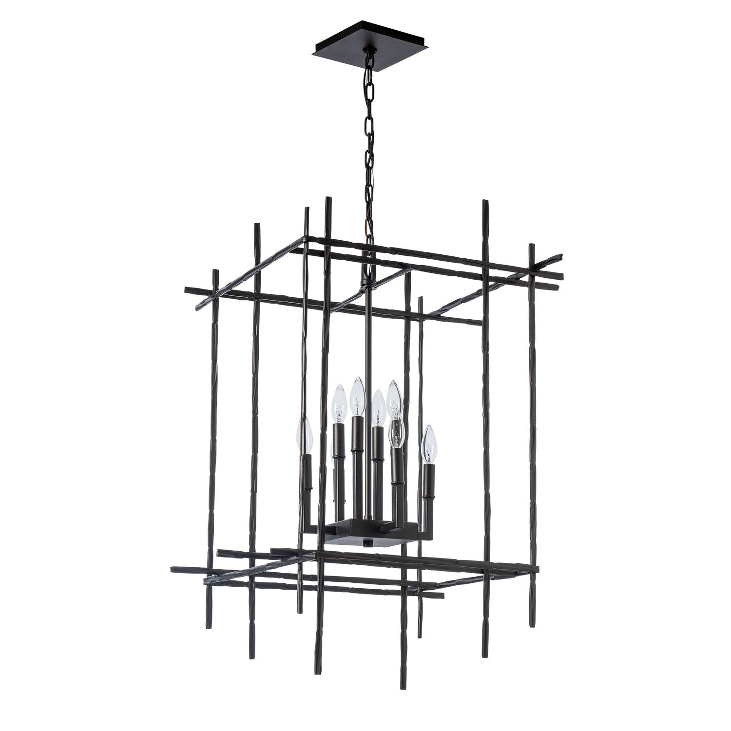 Hubbardton Forge - 101317-SKT-14 - Eight Light Chandelier - Tura - Oil Rubbed Bronze