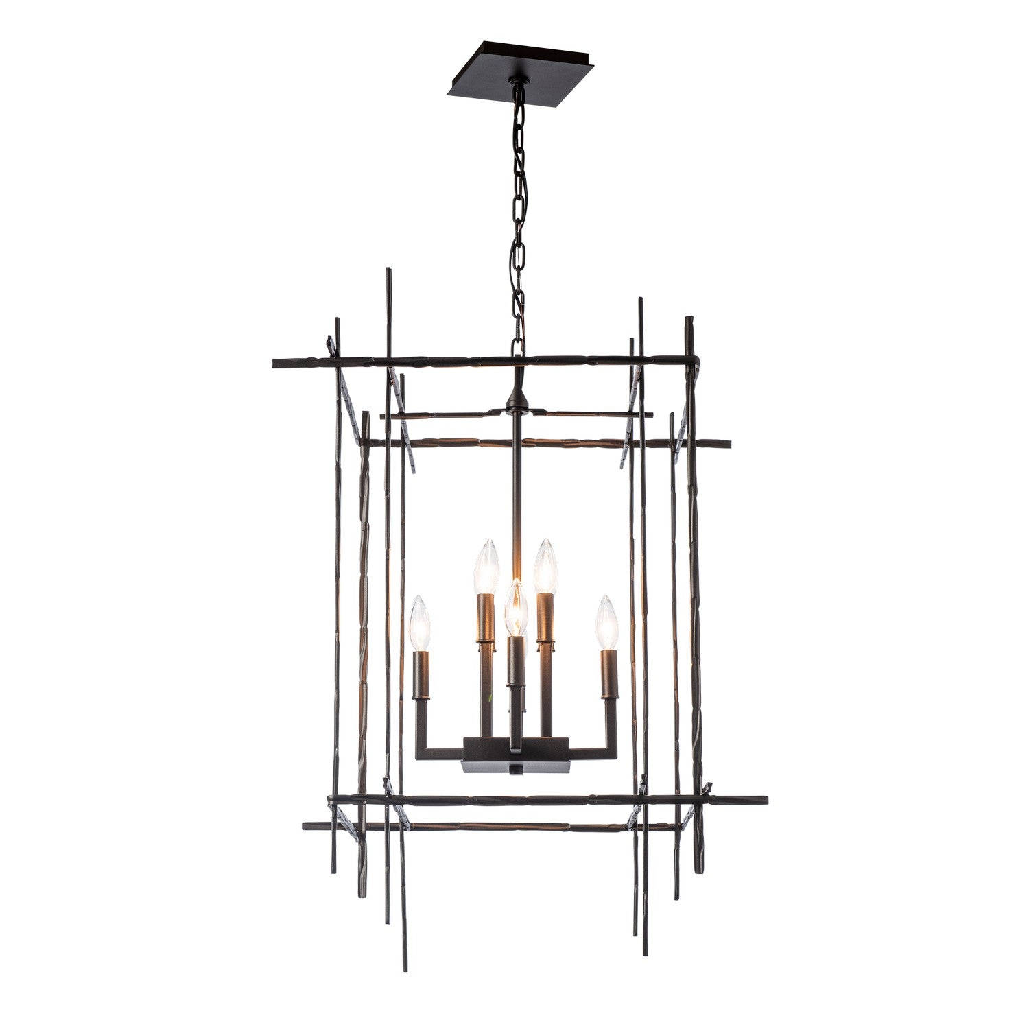 Hubbardton Forge - 101317-SKT-14 - Eight Light Chandelier - Tura - Oil Rubbed Bronze