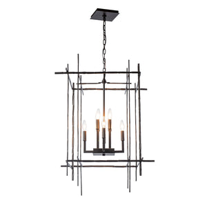 Hubbardton Forge - 101317-SKT-14 - Eight Light Chandelier - Tura - Oil Rubbed Bronze