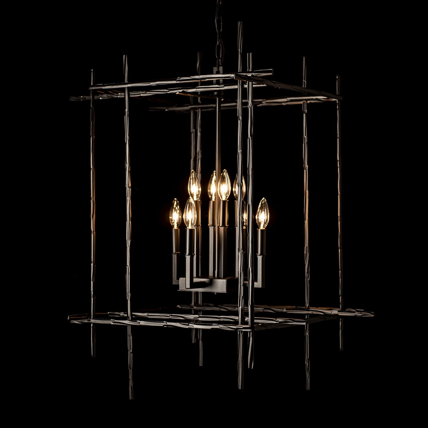 Hubbardton Forge - 101317-SKT-14 - Eight Light Chandelier - Tura - Oil Rubbed Bronze