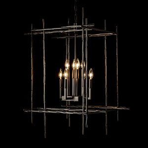 Hubbardton Forge - 101317-SKT-14 - Eight Light Chandelier - Tura - Oil Rubbed Bronze