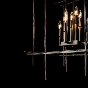 Hubbardton Forge - 101317-SKT-14 - Eight Light Chandelier - Tura - Oil Rubbed Bronze