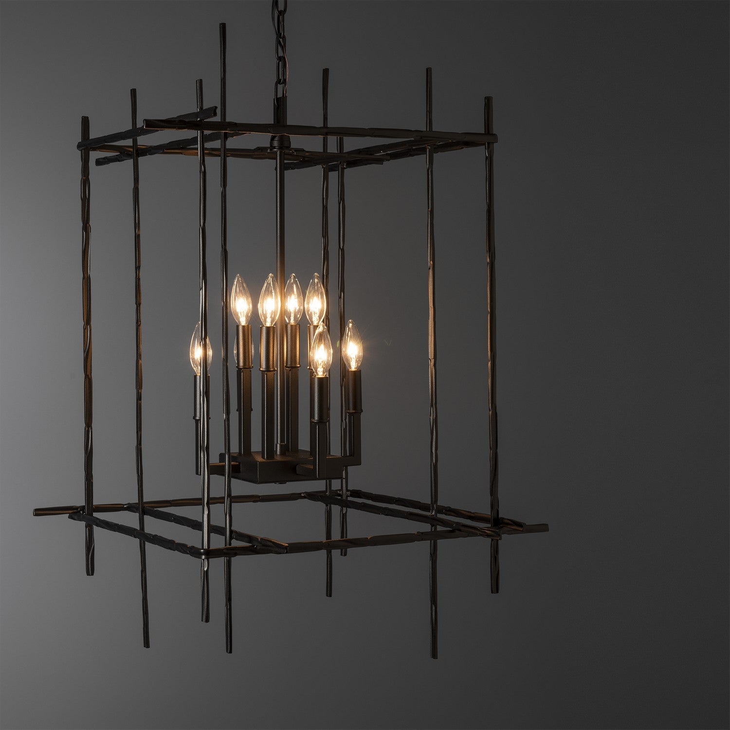 Hubbardton Forge - 101317-SKT-14 - Eight Light Chandelier - Tura - Oil Rubbed Bronze