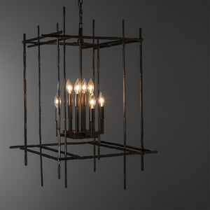 Hubbardton Forge - 101317-SKT-14 - Eight Light Chandelier - Tura - Oil Rubbed Bronze