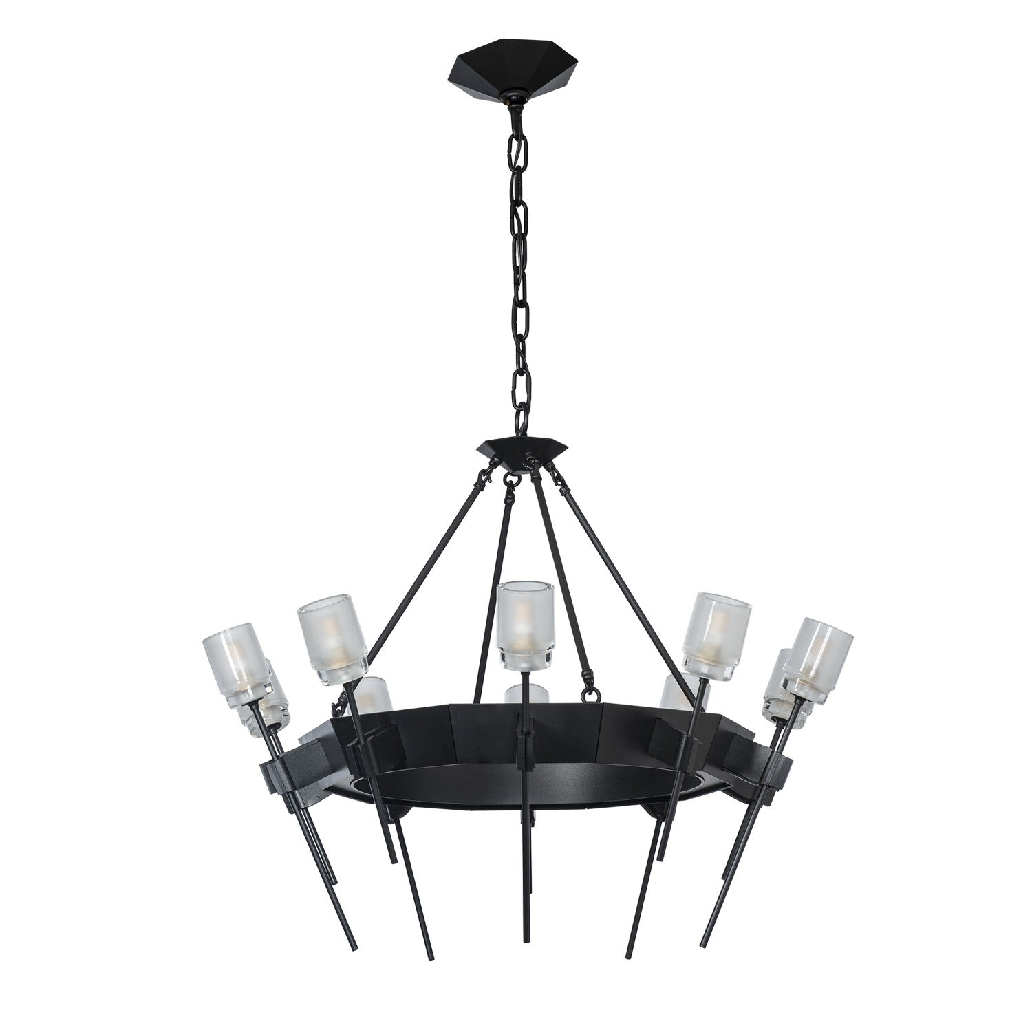 Hubbardton Forge - 101525-SKT-10-YC0369 - Ten Light Chandelier - Echo - Black