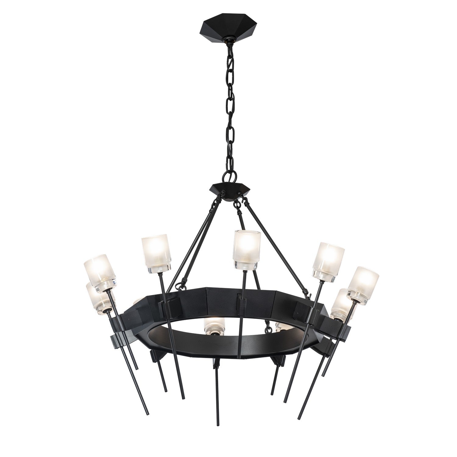 Hubbardton Forge - 101525-SKT-10-YC0369 - Ten Light Chandelier - Echo - Black