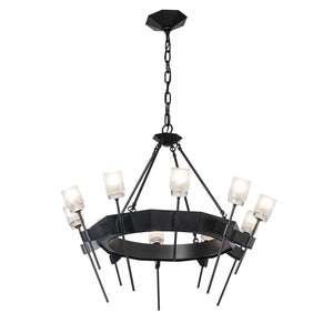 Hubbardton Forge - 101525-SKT-10-YC0369 - Ten Light Chandelier - Echo - Black