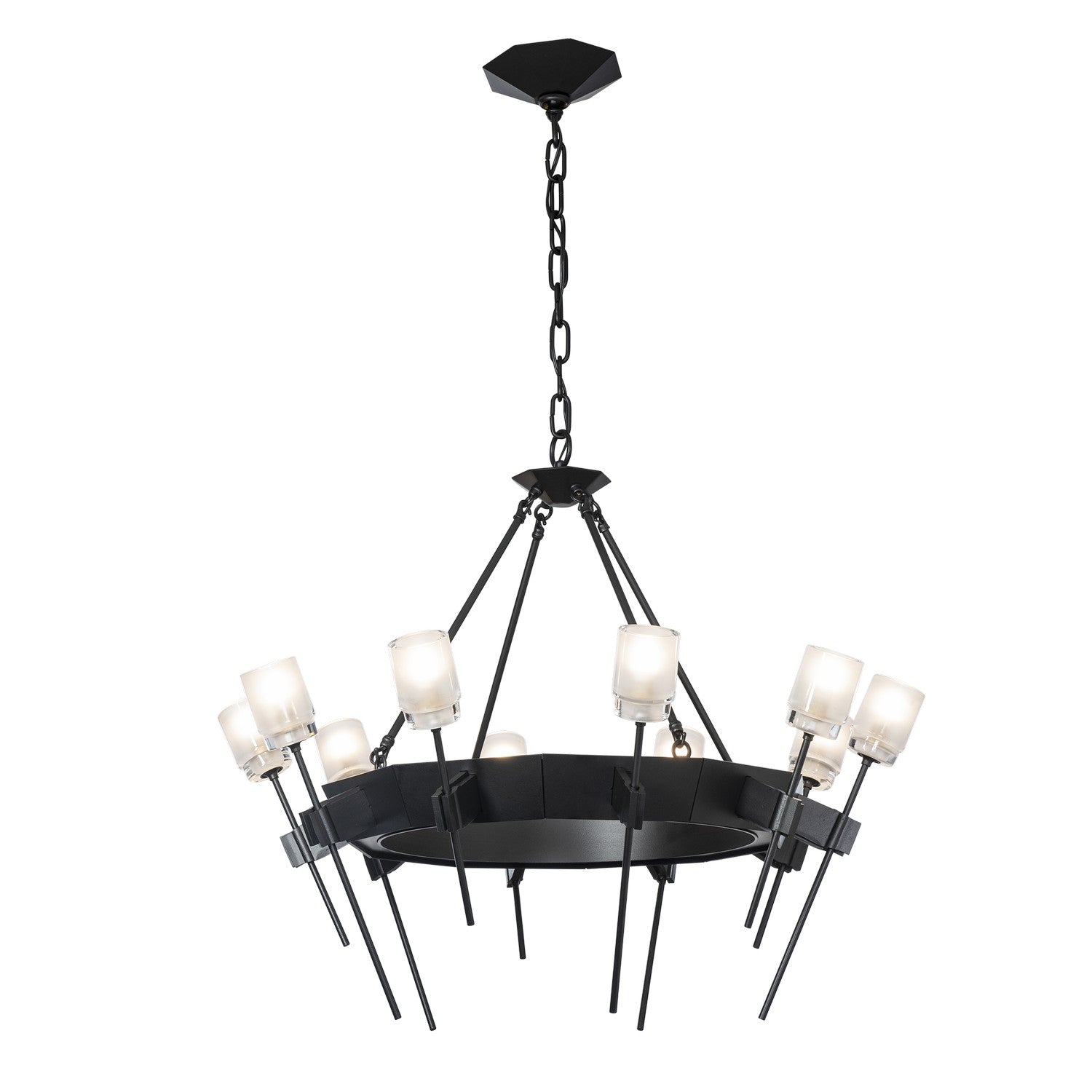 Hubbardton Forge - 101525-SKT-10-YC0369 - Ten Light Chandelier - Echo - Black