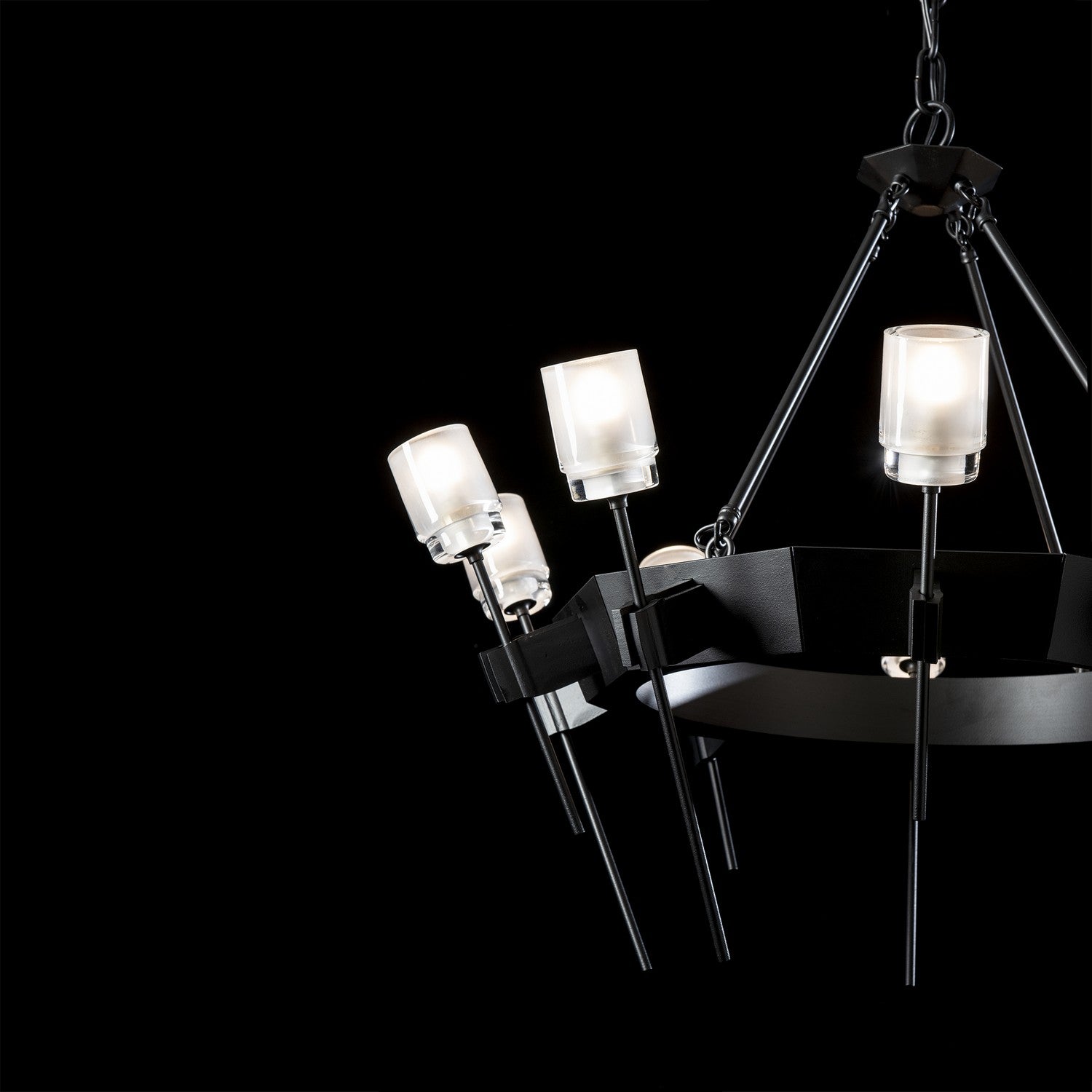 Hubbardton Forge - 101525-SKT-10-YC0369 - Ten Light Chandelier - Echo - Black