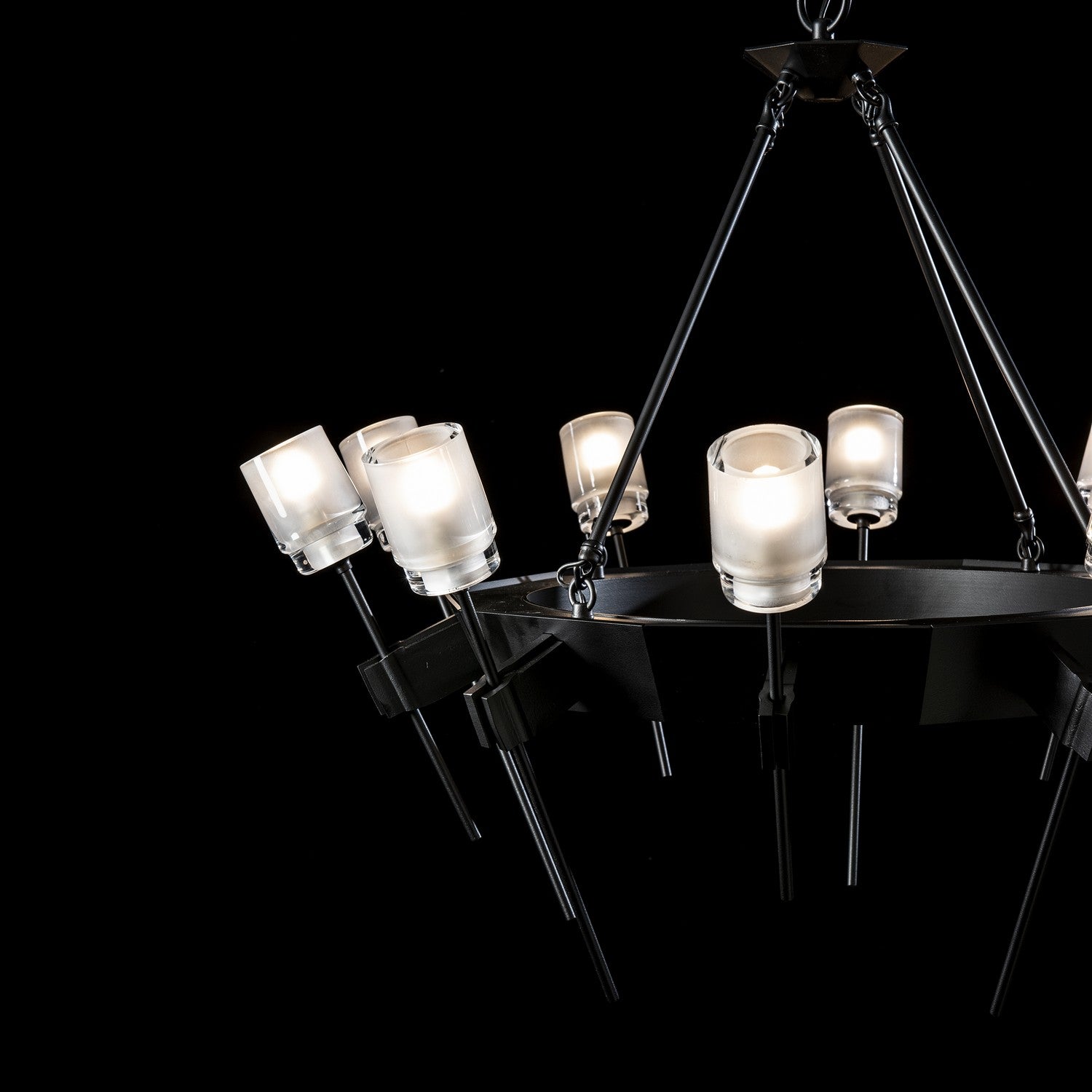 Hubbardton Forge - 101525-SKT-10-YC0369 - Ten Light Chandelier - Echo - Black