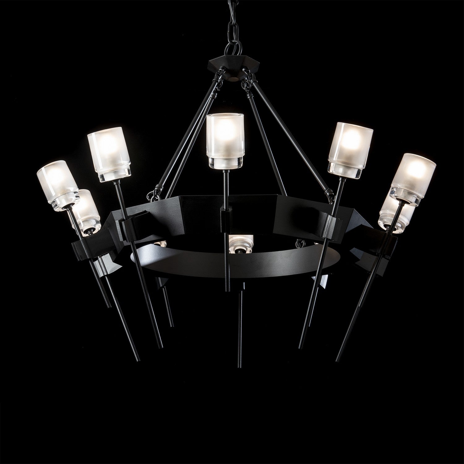 Hubbardton Forge - 101525-SKT-10-YC0369 - Ten Light Chandelier - Echo - Black