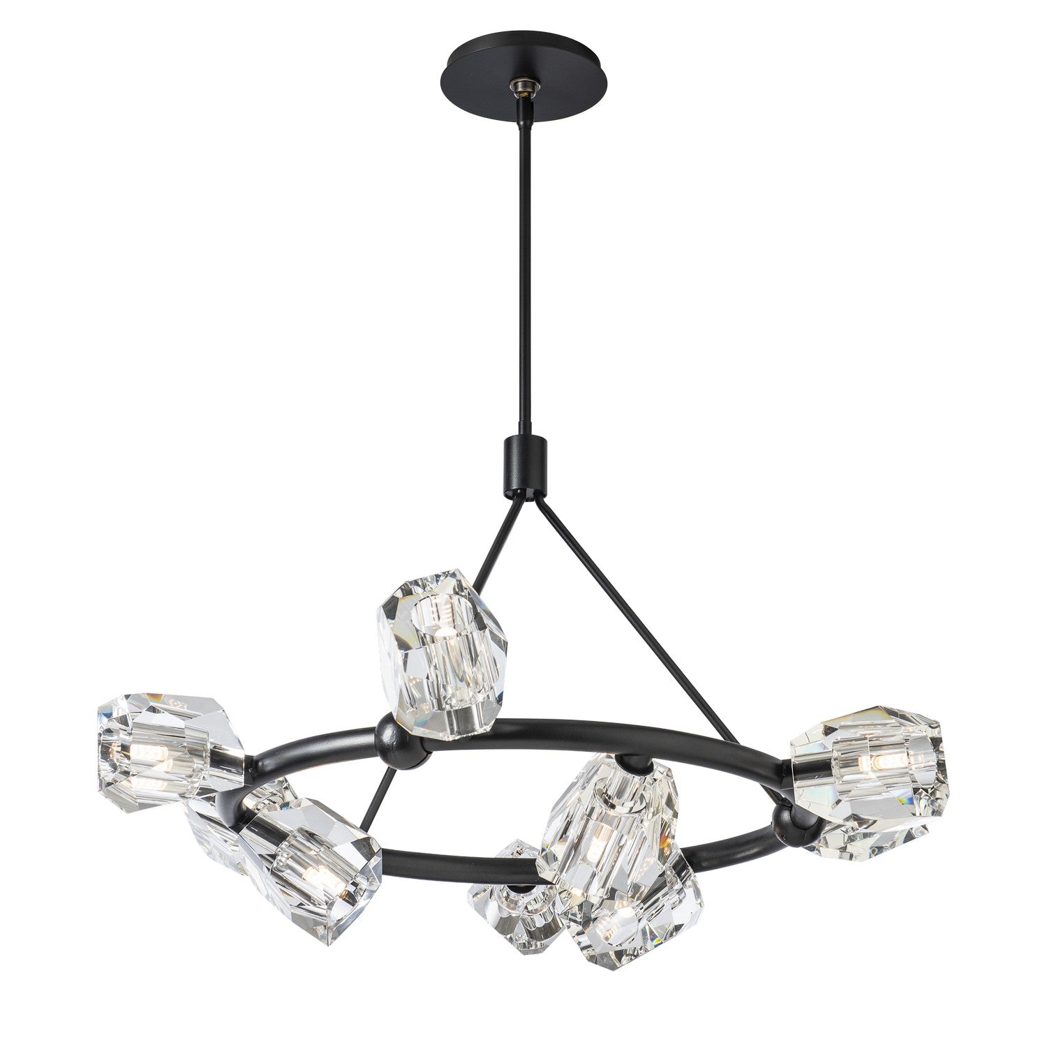 Hubbardton Forge - 131067-SKT-MULT-10-CR - Nine Light Pendant - Gatsby - Black