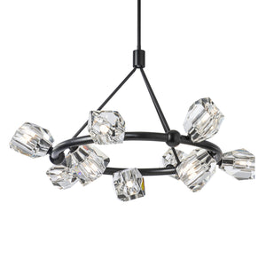 Hubbardton Forge - 131067-SKT-MULT-10-CR - Nine Light Pendant - Gatsby - Black