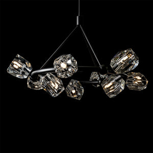 Hubbardton Forge - 131067-SKT-MULT-10-CR - Nine Light Pendant - Gatsby - Black