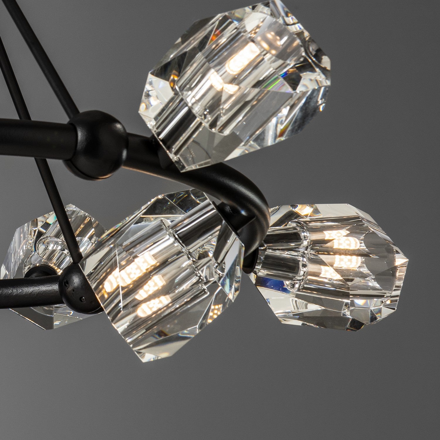 Hubbardton Forge - 131067-SKT-MULT-10-CR - Nine Light Pendant - Gatsby - Black