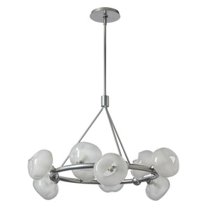 Hubbardton Forge - 131069-SKT-MULT-85-FD0710 - Nine Light Pendant - Ume - Sterling