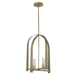 Hubbardton Forge - 131070-SKT-MULT-86-FD0462 - Four Light Pendant - Triomphe - Modern Brass