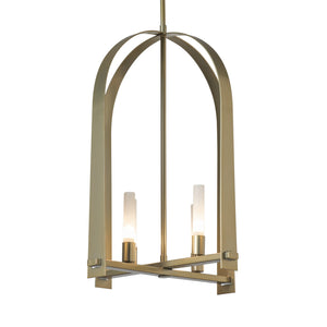 Hubbardton Forge - 131070-SKT-MULT-86-FD0462 - Four Light Pendant - Triomphe - Modern Brass