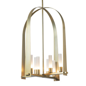 Hubbardton Forge - 131071-SKT-MULT-86-FD0611 - Eight Light Pendant - Triomphe - Modern Brass