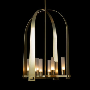 Hubbardton Forge - 131071-SKT-MULT-86-FD0611 - Eight Light Pendant - Triomphe - Modern Brass