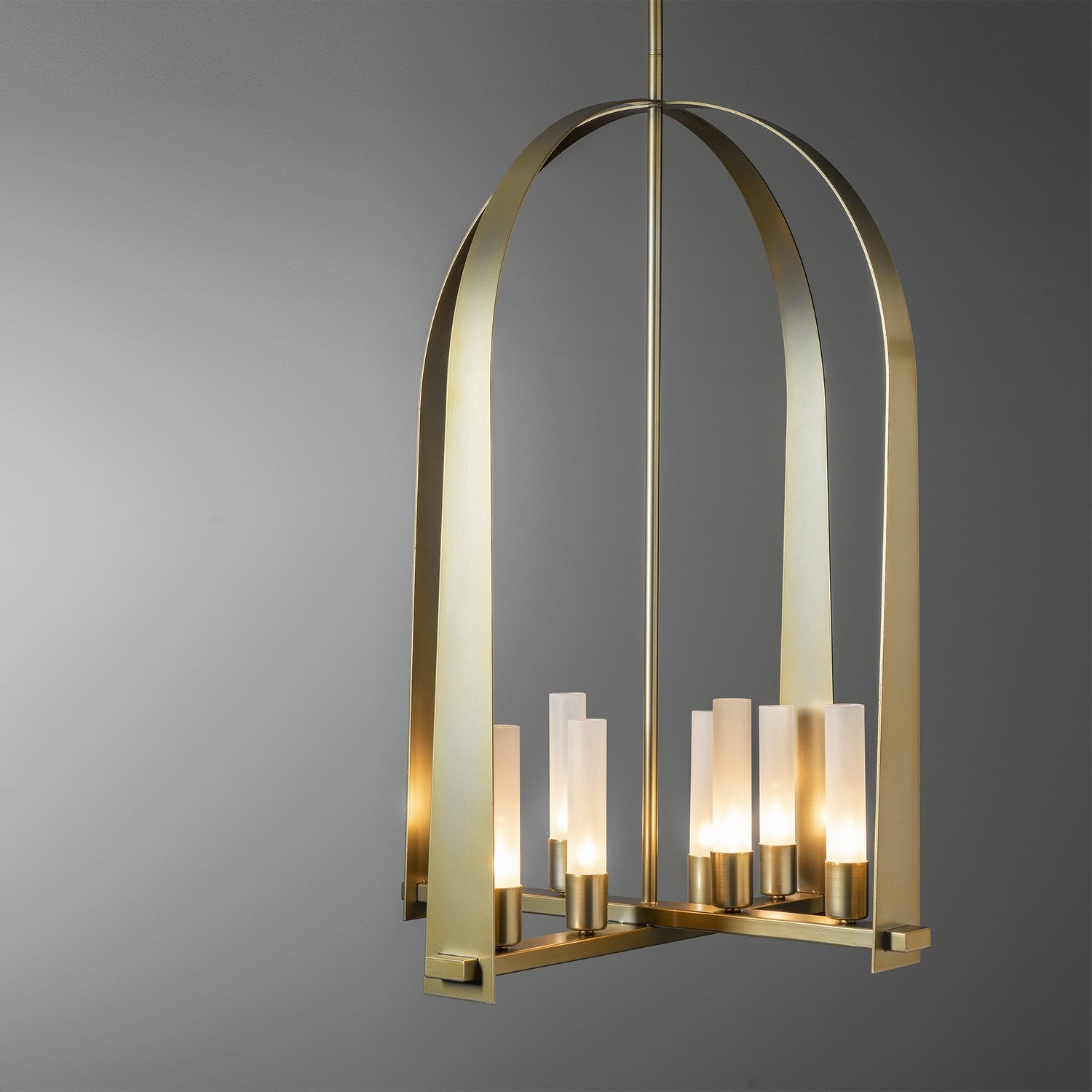 Hubbardton Forge - 131071-SKT-MULT-86-FD0611 - Eight Light Pendant - Triomphe - Modern Brass