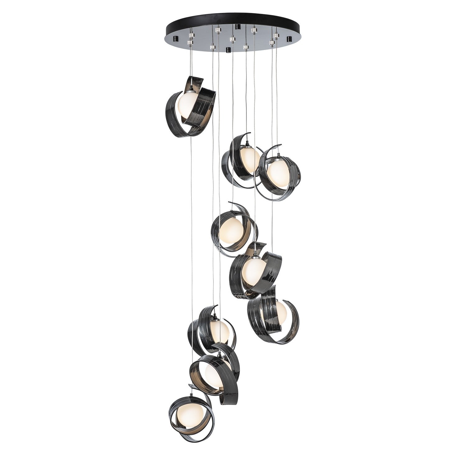 Hubbardton Forge - 131099-SKT-STND-89-GG0711 - Riza 9-Light Pendant - Riza - Ink