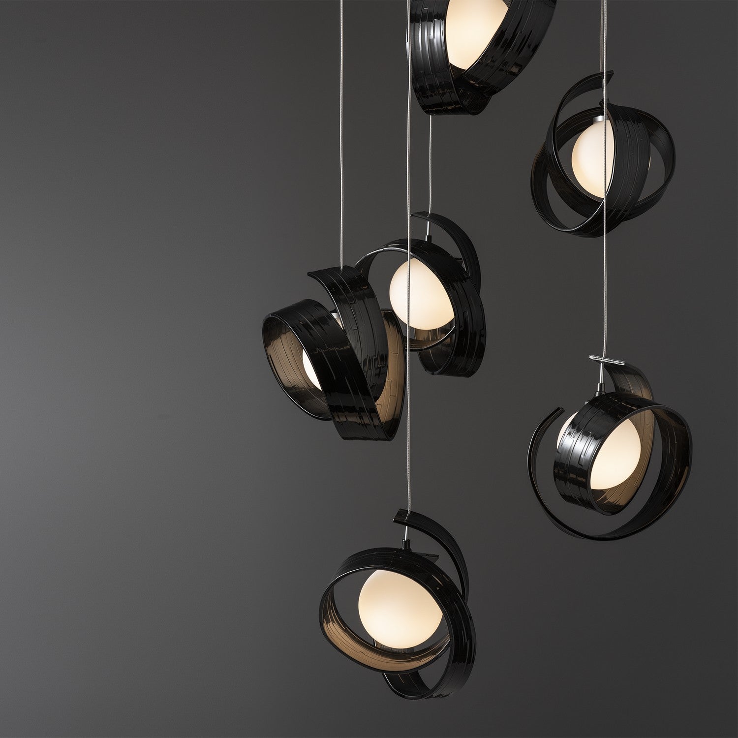 Hubbardton Forge - 131099-SKT-STND-89-GG0711 - Riza 9-Light Pendant - Riza - Ink