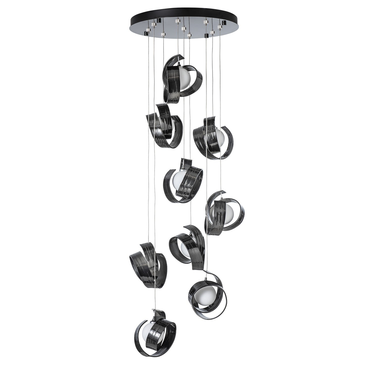 Hubbardton Forge - 131099-SKT-STND-89-GG0711 - Riza 9-Light Pendant - Riza - Ink