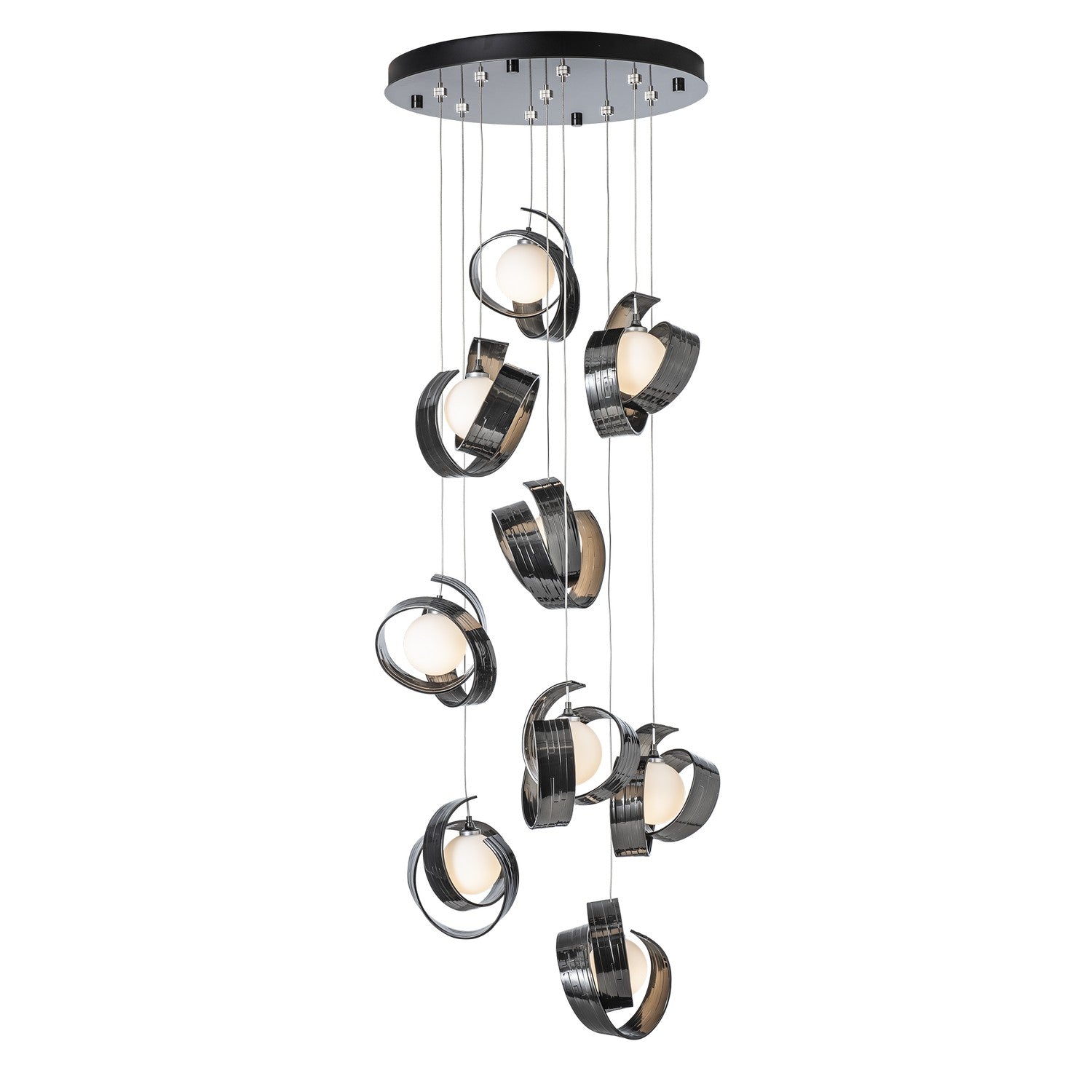 Hubbardton Forge - 131099-SKT-STND-89-GG0711 - Riza 9-Light Pendant - Riza - Ink