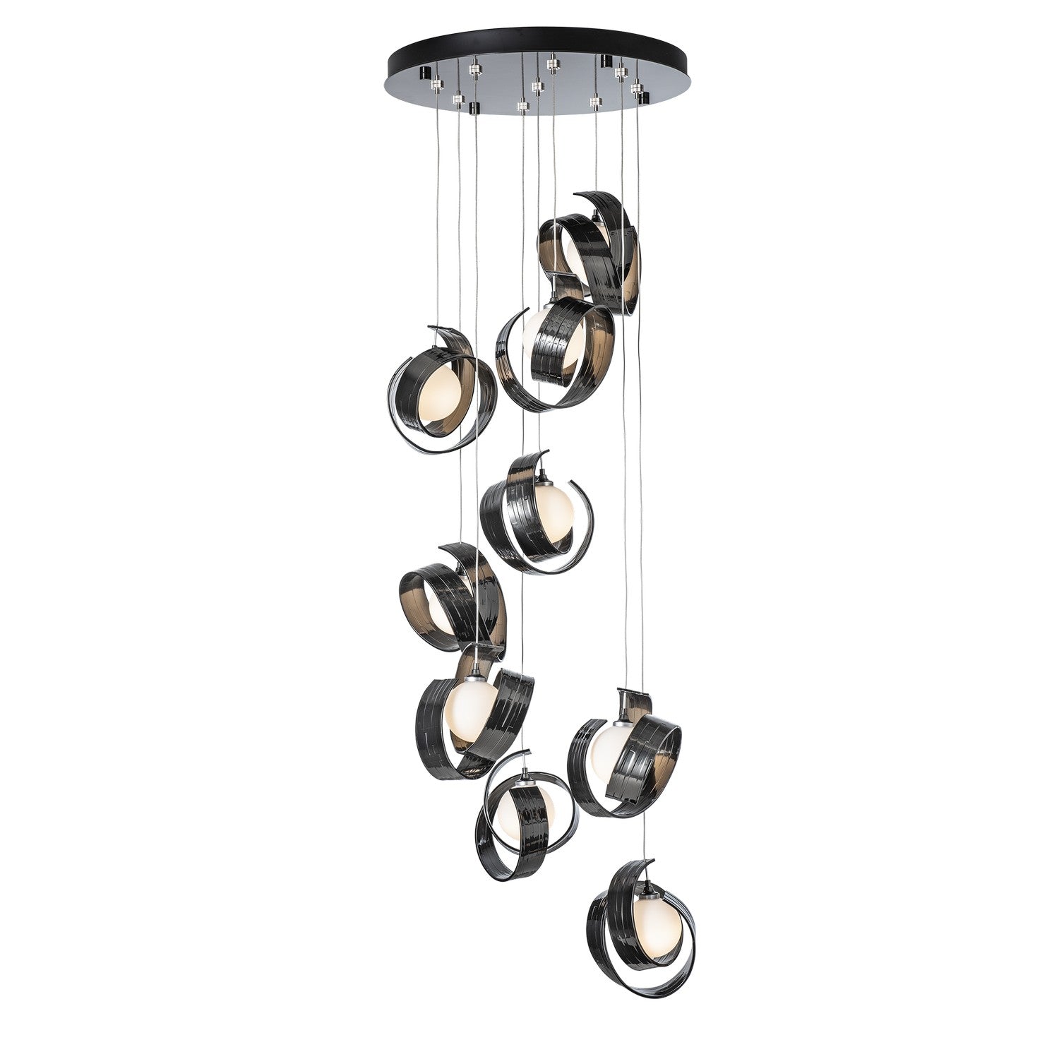 Hubbardton Forge - 131099-SKT-STND-89-GG0711 - Riza 9-Light Pendant - Riza - Ink