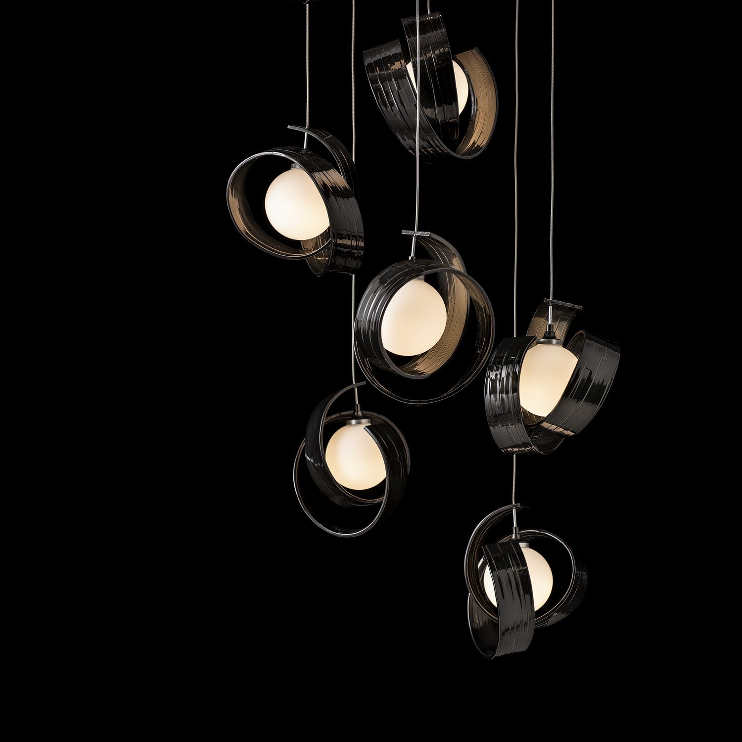 Hubbardton Forge - 131099-SKT-STND-89-GG0711 - Riza 9-Light Pendant - Riza - Ink