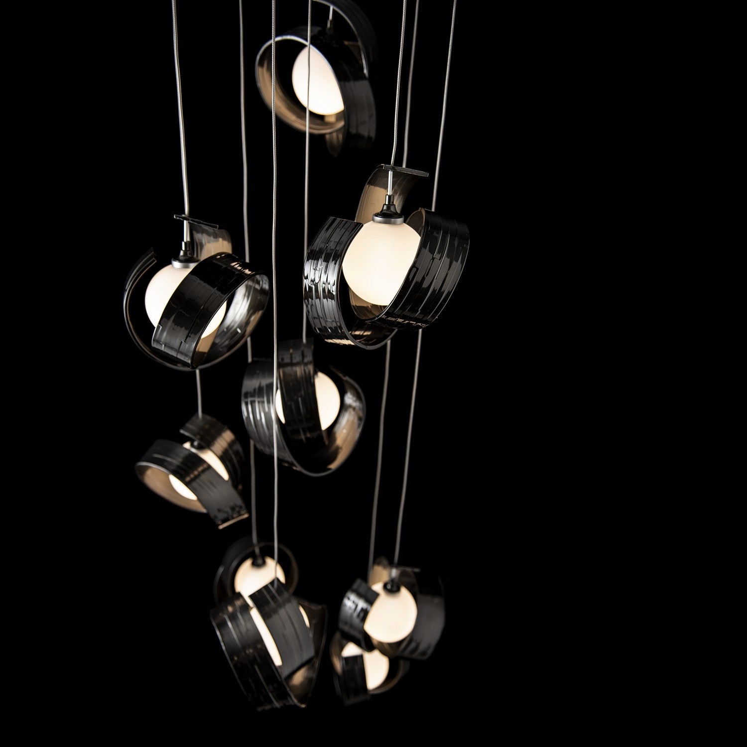 Hubbardton Forge - 131099-SKT-STND-89-GG0711 - Riza 9-Light Pendant - Riza - Ink