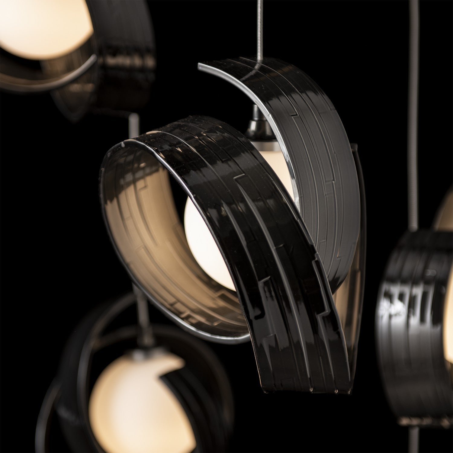 Hubbardton Forge - 131099-SKT-STND-89-GG0711 - Riza 9-Light Pendant - Riza - Ink