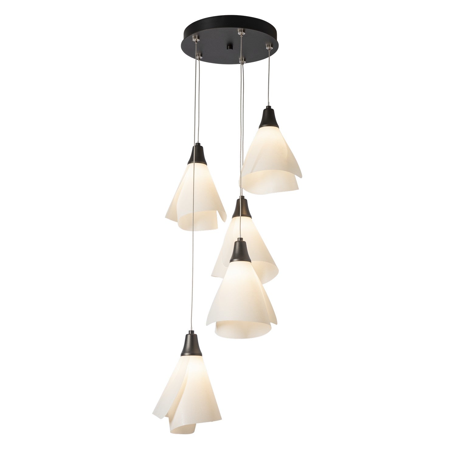 Hubbardton Forge - 131122-SKT-LONG-14-SH1987 - Mobius 5-Light Pendant - Mobius - Oil Rubbed Bronze