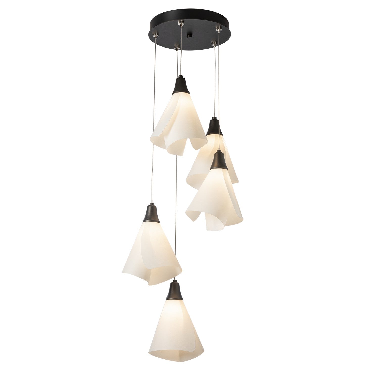 Hubbardton Forge - 131122-SKT-LONG-14-SH1987 - Mobius 5-Light Pendant - Mobius - Oil Rubbed Bronze