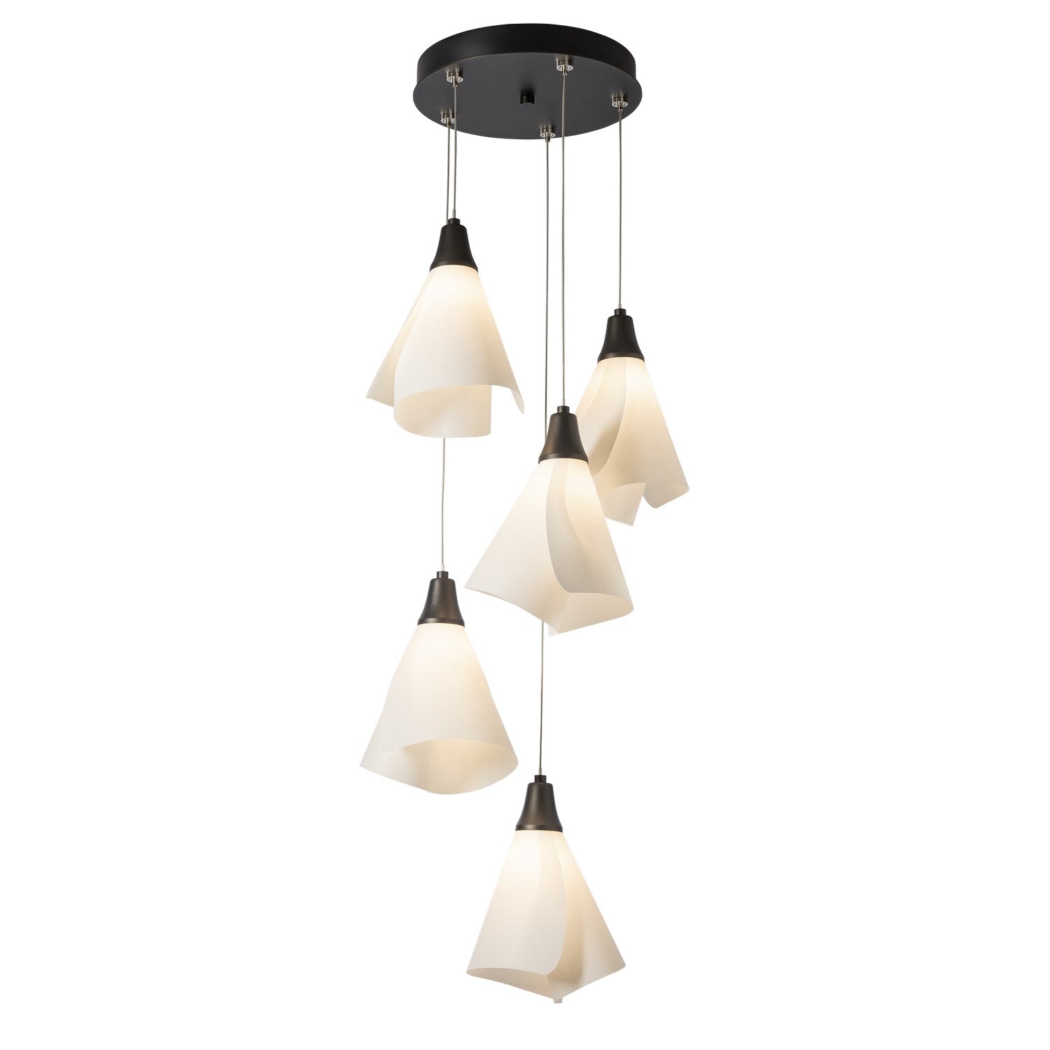 Hubbardton Forge - 131122-SKT-LONG-14-SH1987 - Mobius 5-Light Pendant - Mobius - Oil Rubbed Bronze