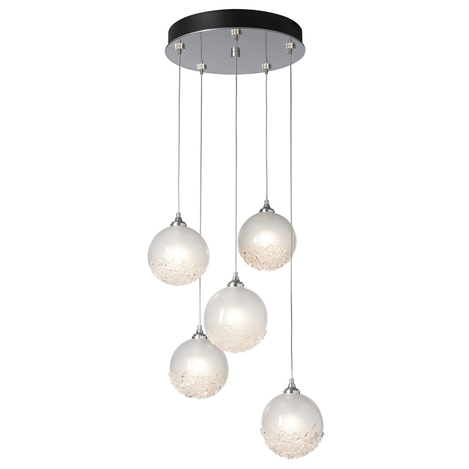 Hubbardton Forge - 131131-SKT-STND-85-FD0750 - Fritz Globe 5-Light Pendant - Fritz - Sterling