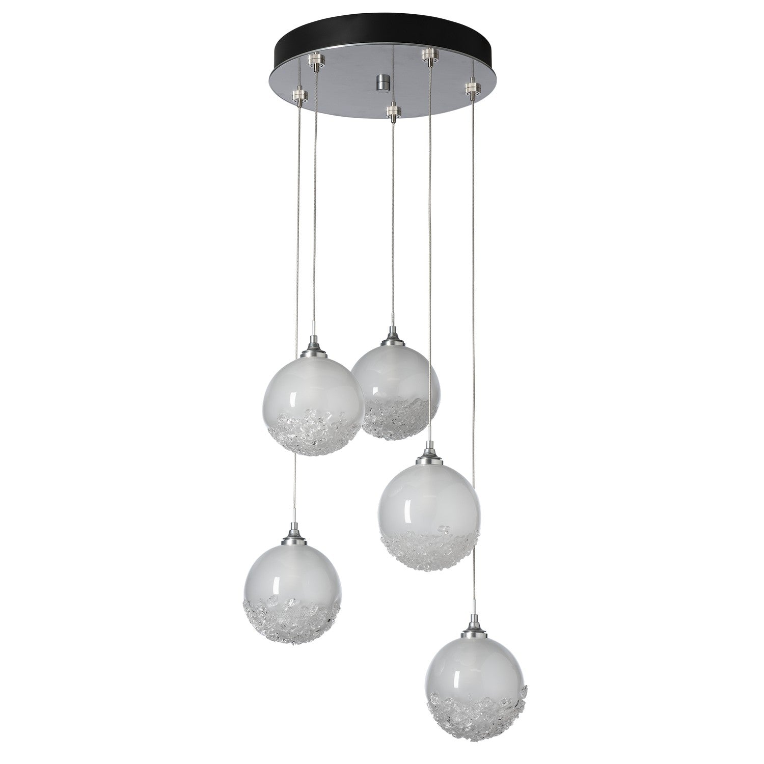Hubbardton Forge - 131131-SKT-STND-85-FD0750 - Fritz Globe 5-Light Pendant - Fritz - Sterling