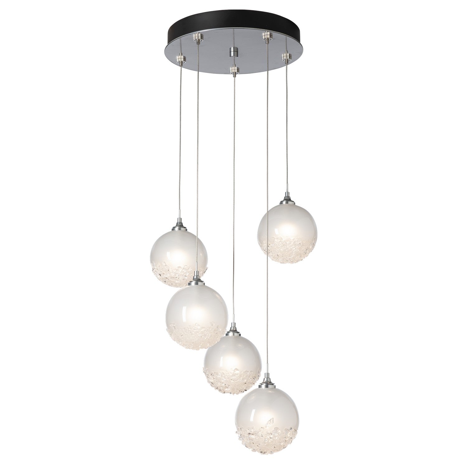Hubbardton Forge - 131131-SKT-STND-85-FD0750 - Fritz Globe 5-Light Pendant - Fritz - Sterling