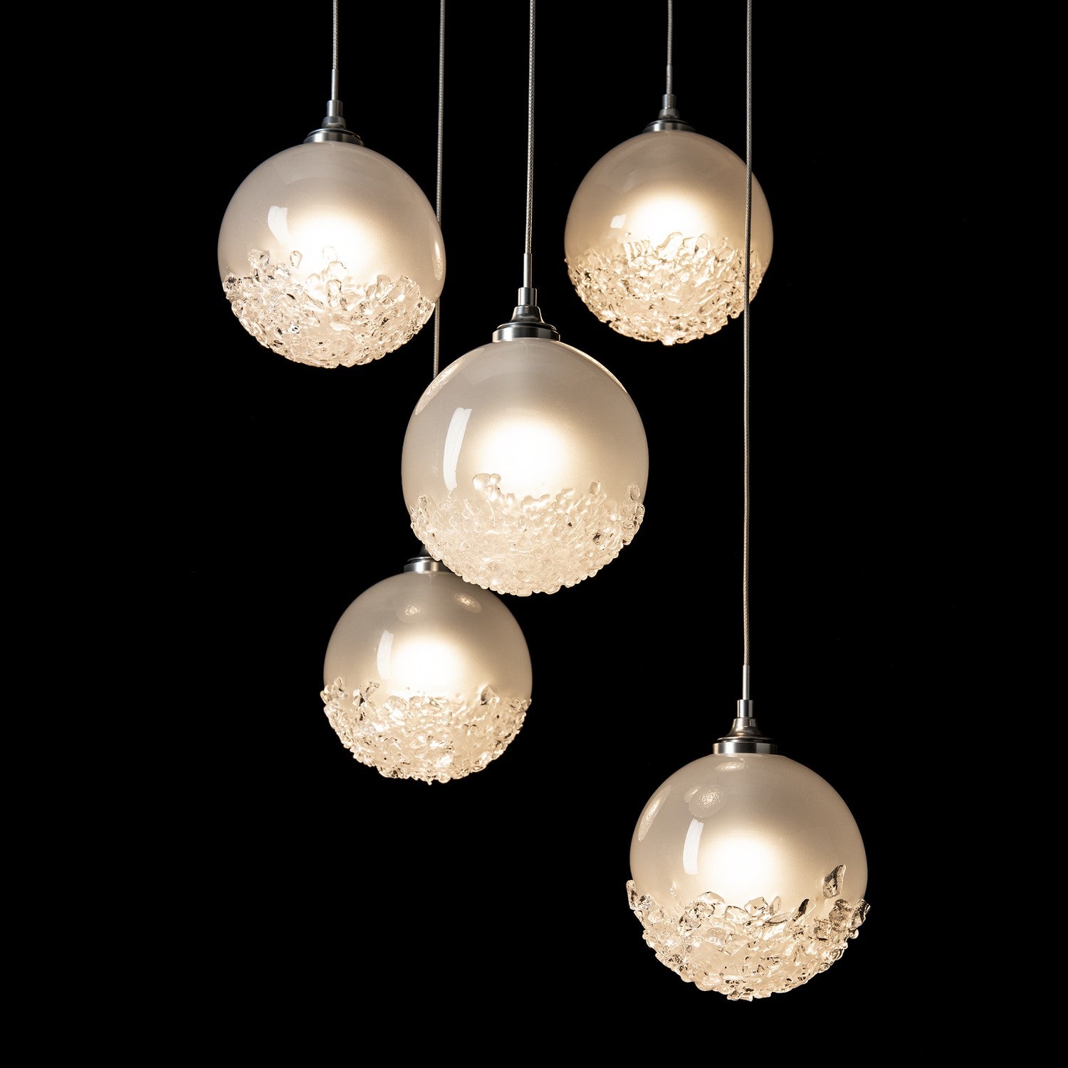 Hubbardton Forge - 131131-SKT-STND-85-FD0750 - Fritz Globe 5-Light Pendant - Fritz - Sterling