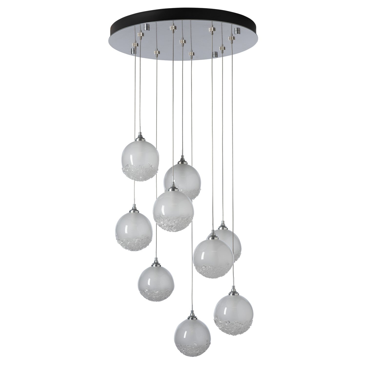 Hubbardton Forge - 131133-SKT-STND-85-FD0750 - Fritz Globe 9-Light Pendant - Fritz - Sterling