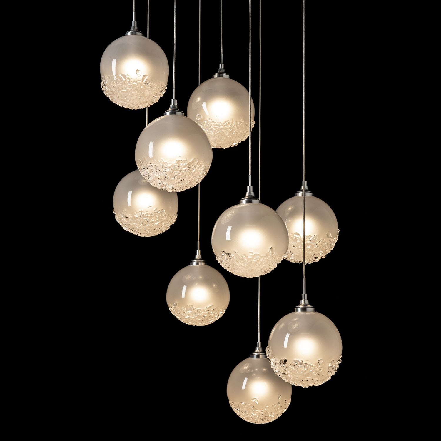 Hubbardton Forge - 131133-SKT-STND-85-FD0750 - Fritz Globe 9-Light Pendant - Fritz - Sterling