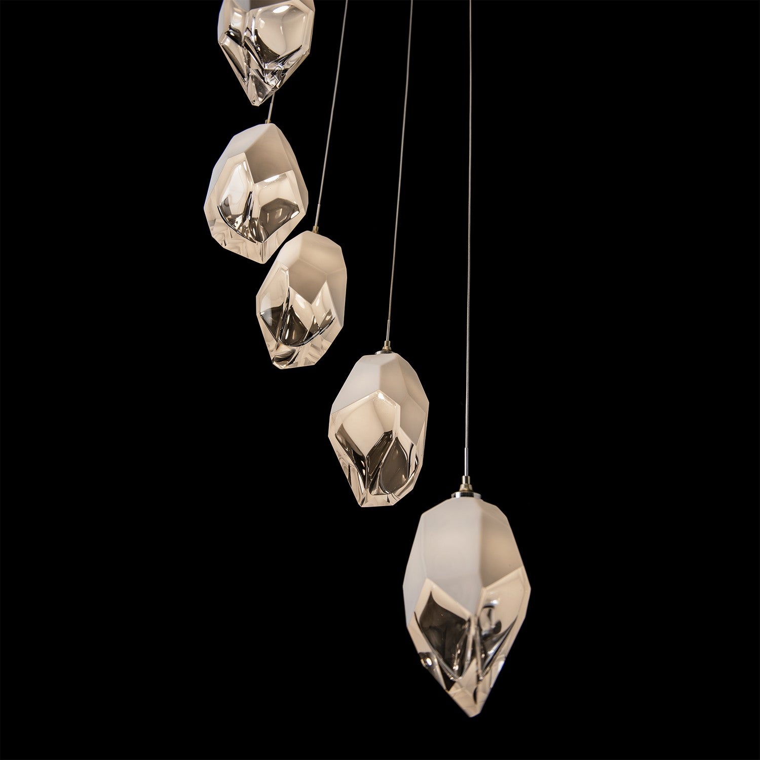 Hubbardton Forge - 131141-SKT-LONG-86-WP0755 - Chrysalis 9-Light Large Crystal Pendant - Chrysalis - Modern Brass