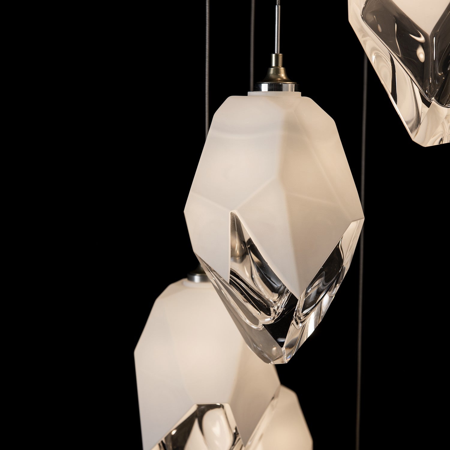 Hubbardton Forge - 131141-SKT-LONG-86-WP0755 - Chrysalis 9-Light Large Crystal Pendant - Chrysalis - Modern Brass